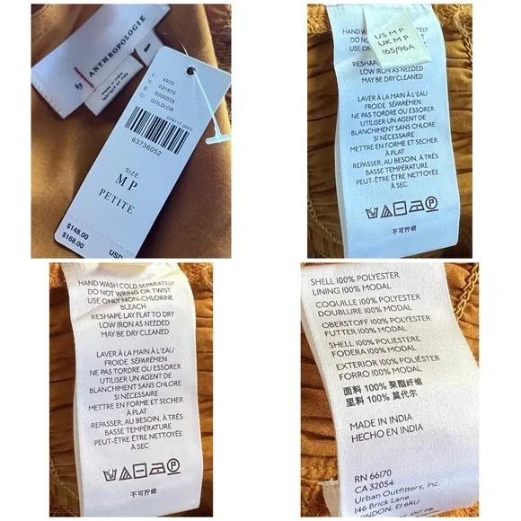 Anthropologie Smocked Tulle Blouse Top MP - Picture 16 of 16